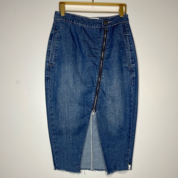 One Teaspoon Reformer High Waisted Denim Skirt - Picture 3 of 12